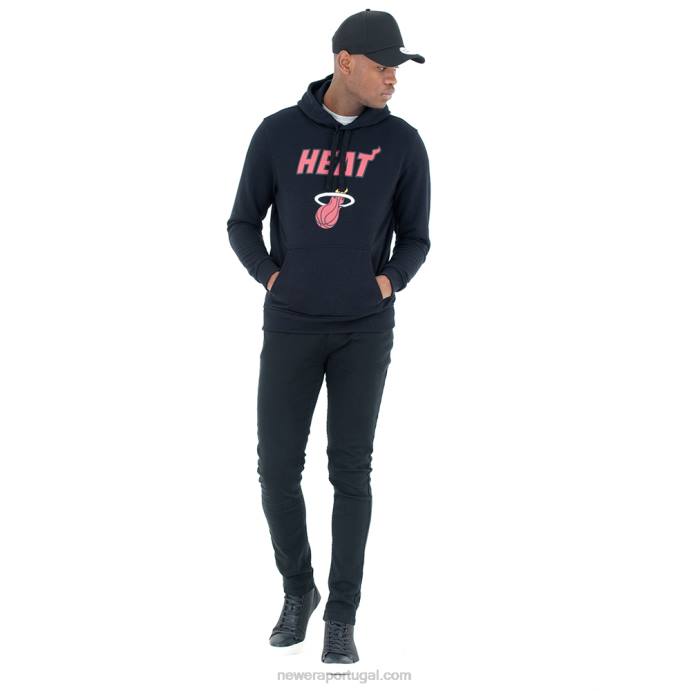 FFTN2661 New Era miami heat moletom preto