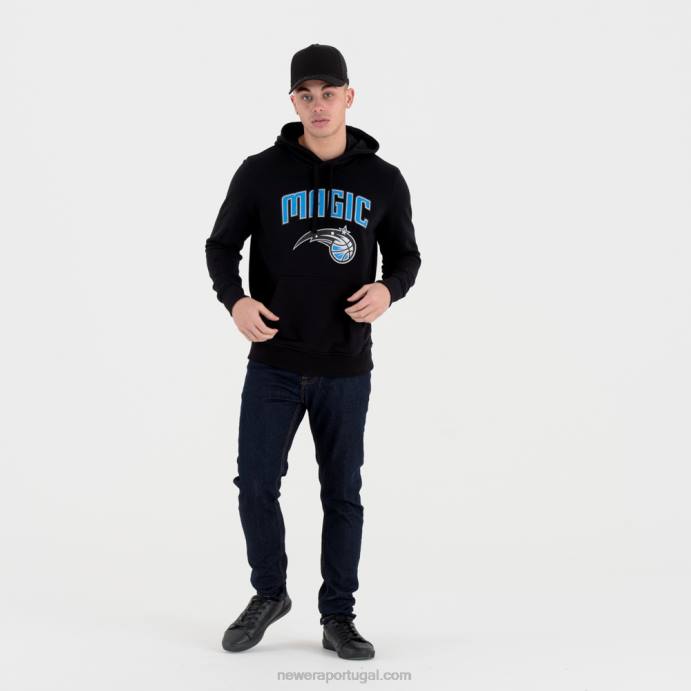 FFTN2663 New Era orlando magic team logo moletom com capuz preto