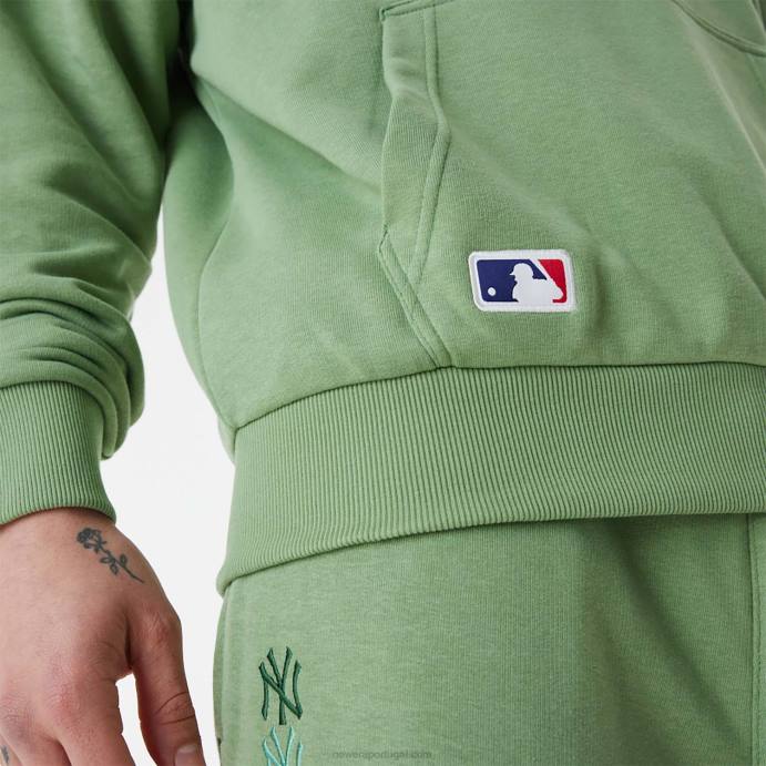 FFTN2664 New Era new york yankees mlb pull over verde com logo empilhado