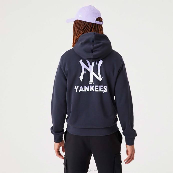 FFTN2665 New Era new york yankees mlb pullover com logo azul marinho