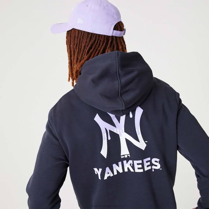 FFTN2665 New Era new york yankees mlb pullover com logo azul marinho