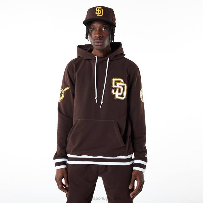 FFTN2666 New Era san diego padres mlb logo select moletom com capuz preto