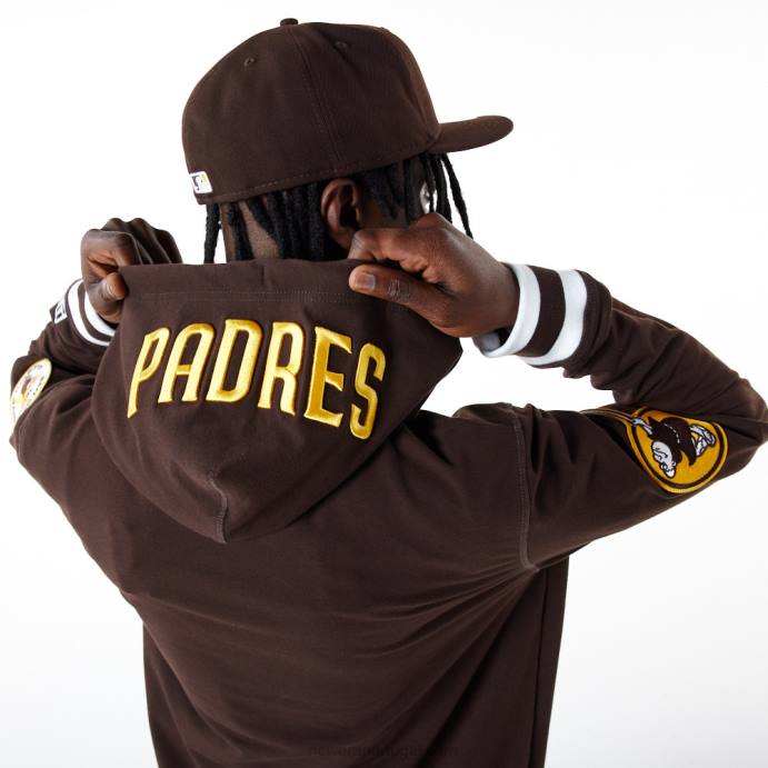 FFTN2666 New Era san diego padres mlb logo select moletom com capuz preto
