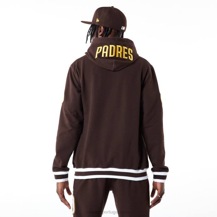 FFTN2666 New Era san diego padres mlb logo select moletom com capuz preto