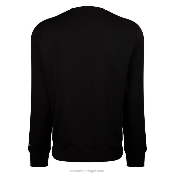FFTN2668 New Era moletom gola redonda preta com logo nfl