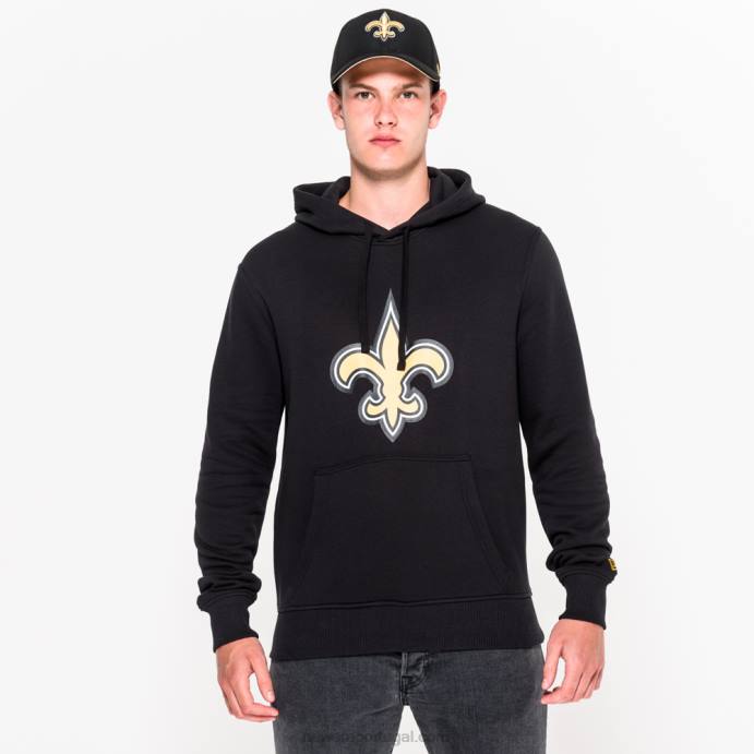 FFTN2670 New Era new orleans saints moletom preto com logo da equipe