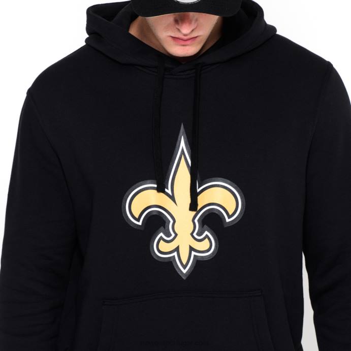 FFTN2670 New Era new orleans saints moletom preto com logo da equipe