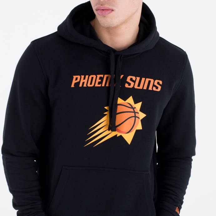 FFTN2671 New Era moletom preto com logo da equipe Phoenix Suns