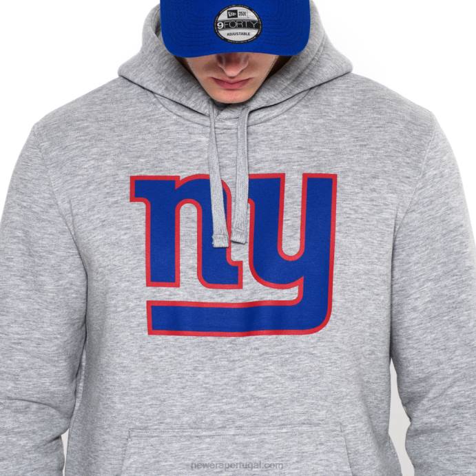 FFTN2678 New Era moletom cinza com logo do time do New York Giants