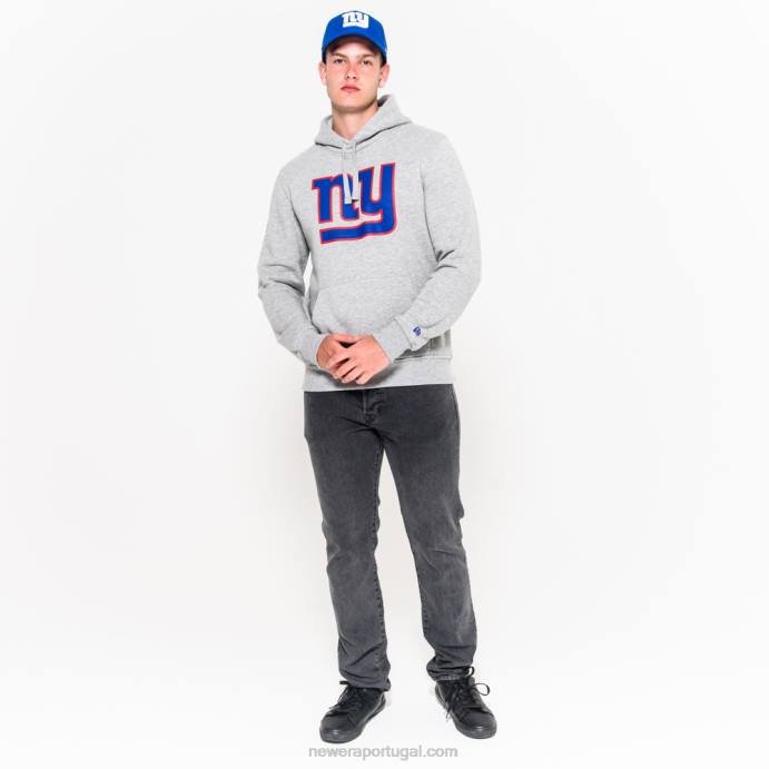 FFTN2678 New Era moletom cinza com logo do time do New York Giants