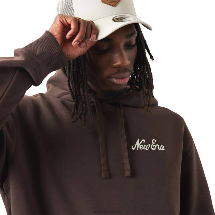 FFTN2683 New Era moletom oversized marrom logo
