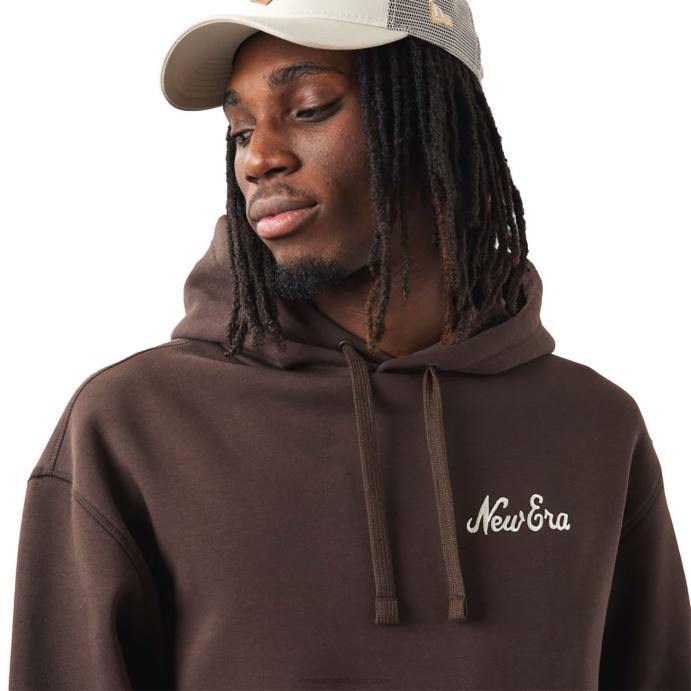 FFTN2683 New Era moletom oversized marrom logo