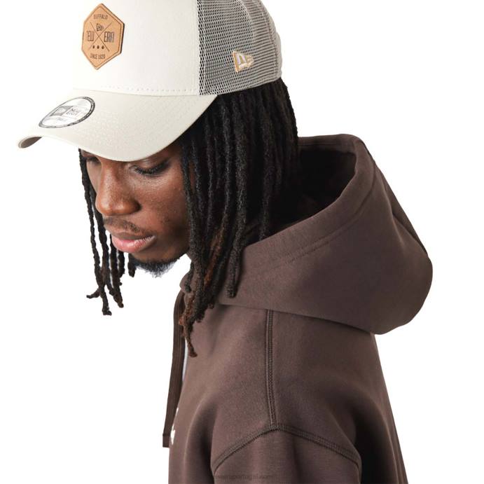 FFTN2683 New Era moletom oversized marrom logo