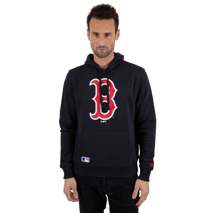 FFTN2684 New Era boston red sox mlb moletom azul marinho com logo da equipe