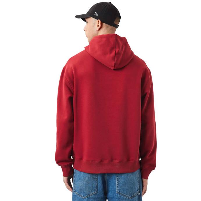 FFTN2691 New Era moletom oversized vermelho logo
