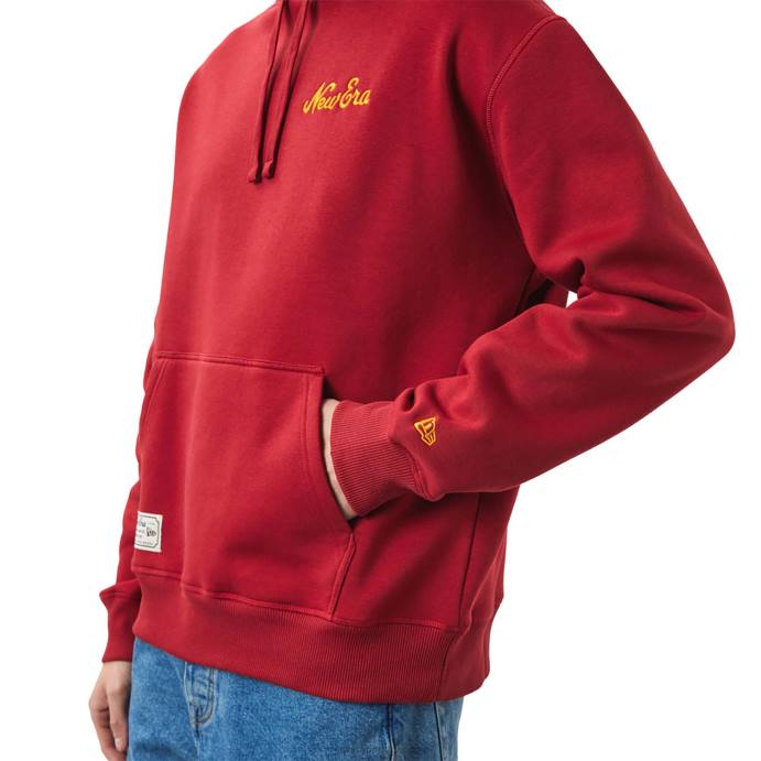 FFTN2691 New Era moletom oversized vermelho logo