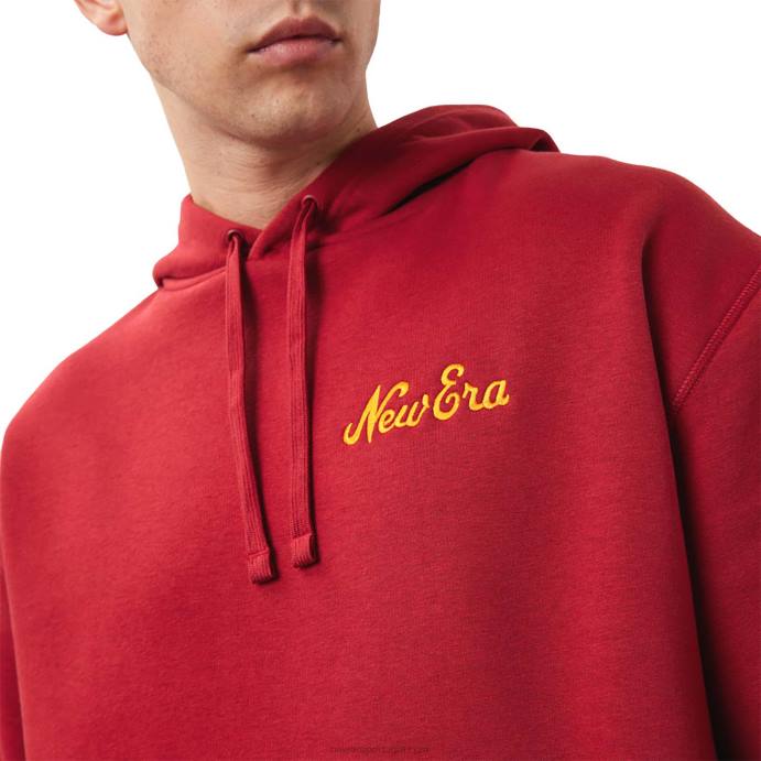FFTN2691 New Era moletom oversized vermelho logo