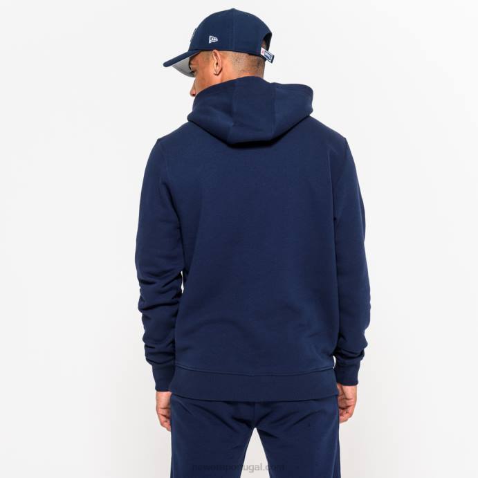 FFTN2693 New Era New England Patriots Moletom com logo azul do time