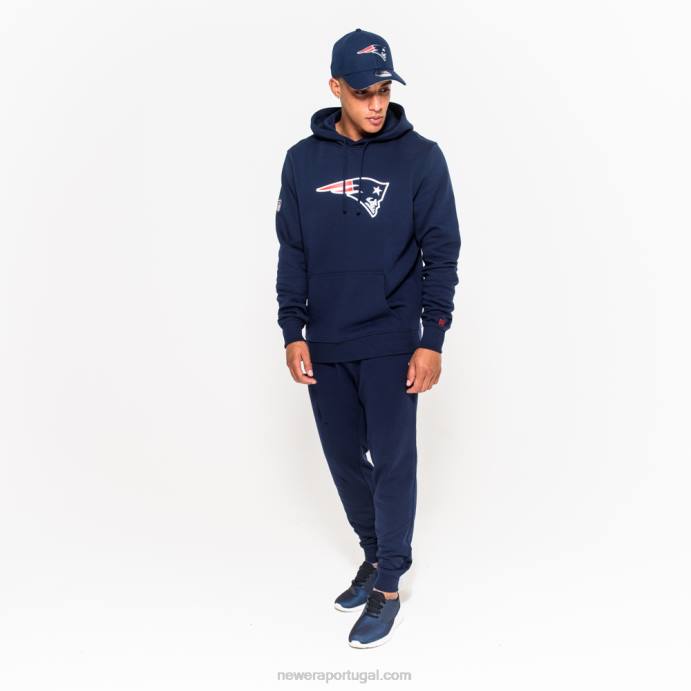 FFTN2693 New Era New England Patriots Moletom com logo azul do time