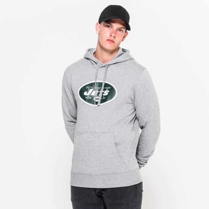 FFTN2701 New Era new york jets moletom cinza com logo da equipe