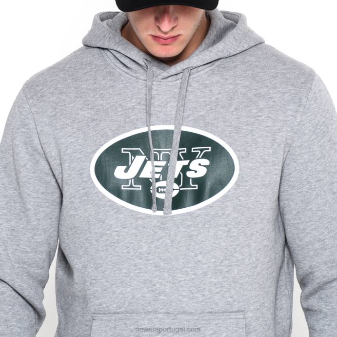 FFTN2701 New Era new york jets moletom cinza com logo da equipe