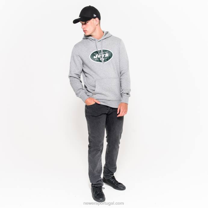 FFTN2701 New Era new york jets moletom cinza com logo da equipe