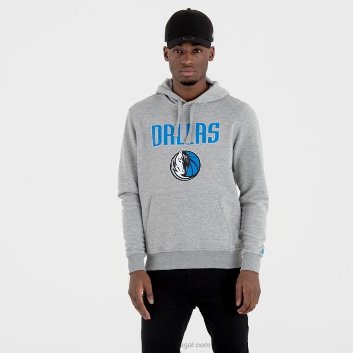FFTN2703 New Era dallas mavericks moletom cinza com logo da equipe