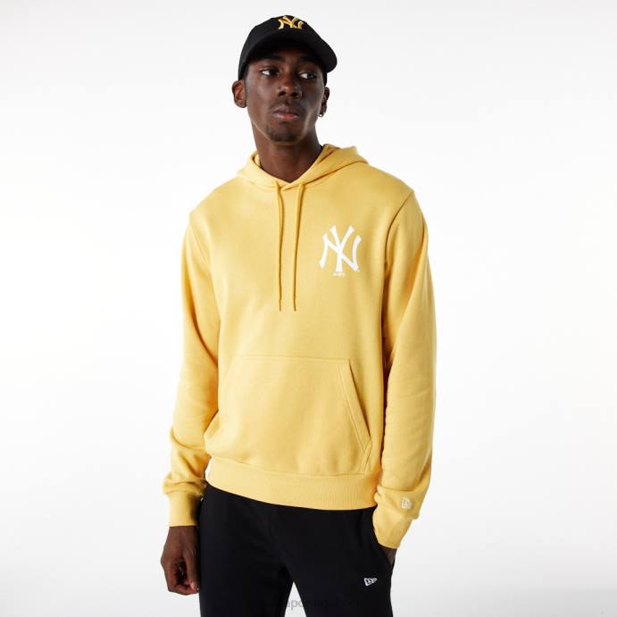 FFTN2706 New Era New York Yankees League Essential Moletom Amarelo Pastel