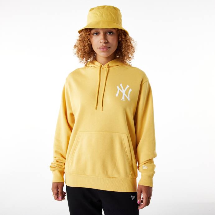 FFTN2706 New Era New York Yankees League Essential Moletom Amarelo Pastel