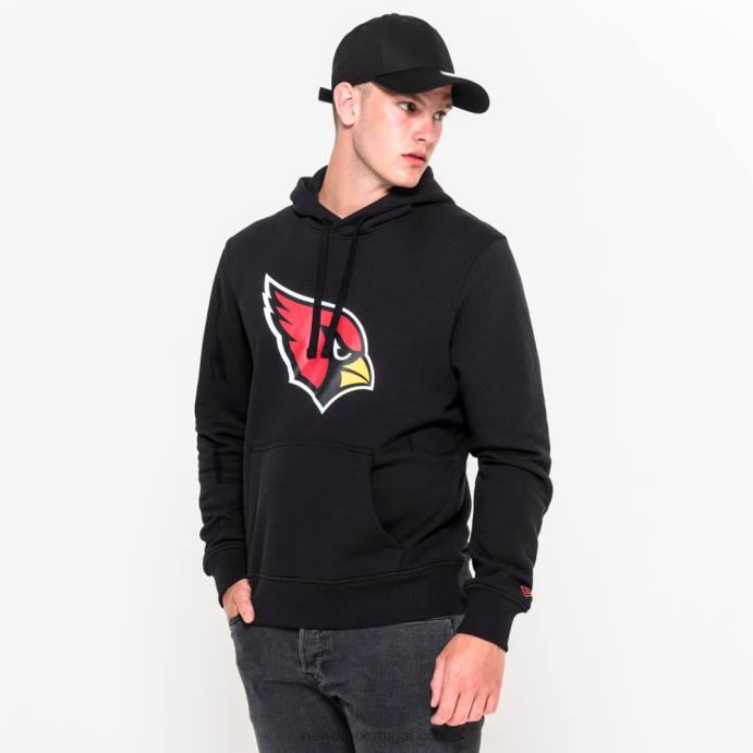 FFTN2708 New Era moletom preto com logo do time arizona cardinals