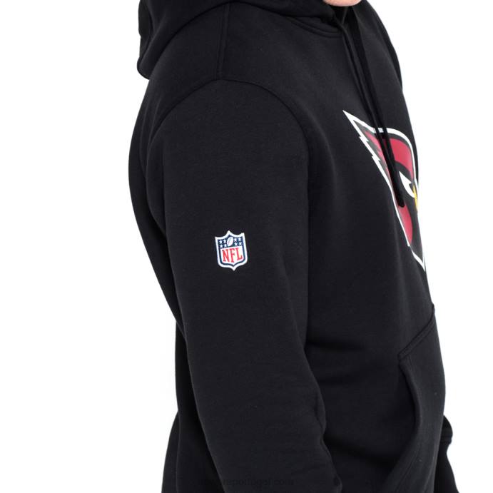 FFTN2708 New Era moletom preto com logo do time arizona cardinals