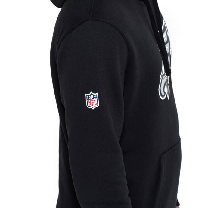 FFTN2710 New Era philadelphia eagles moletom preto com logo da equipe