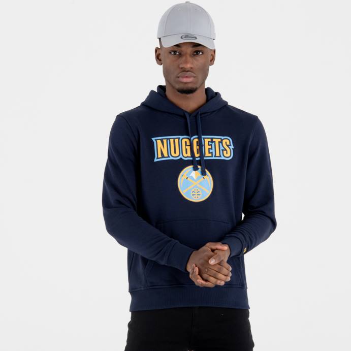 FFTN2711 New Era denver nuggets moletom azul marinho com logo da equipe