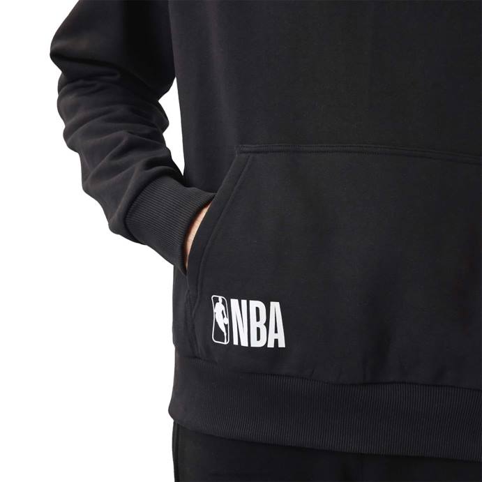 FFTN2715 New Era brooklyn nets moletom preto com logo do time da nba