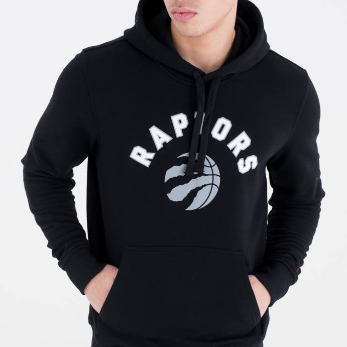 FFTN2717 New Era toronto raptors moletom preto com logo da equipe
