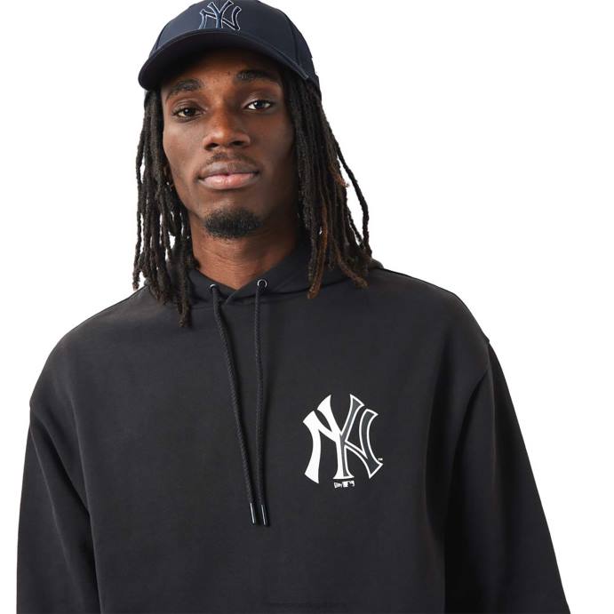 FFTN2723 New Era new york yankees mlb moletom preto com logo da equipe
