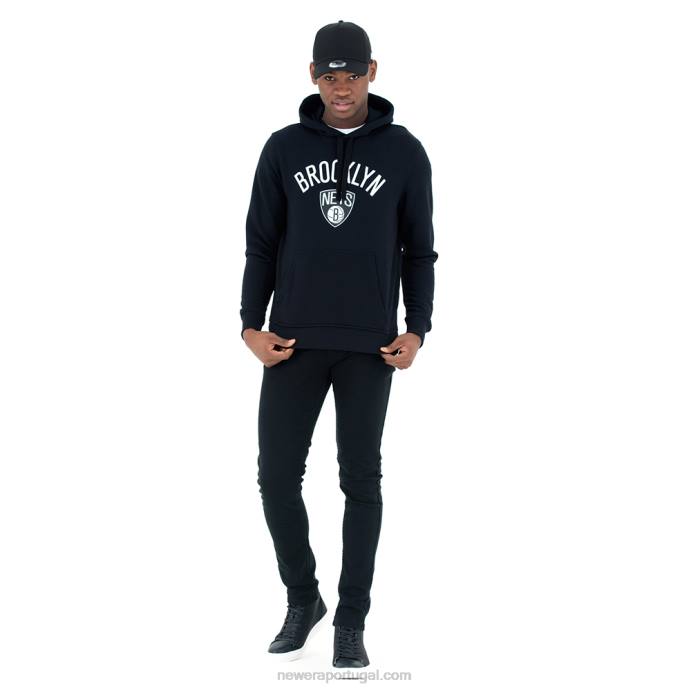FFTN2724 New Era brooklyn nets moletom preto