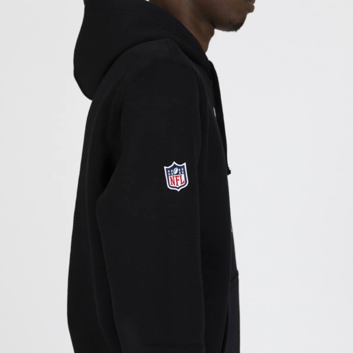 FFTN2725 New Era pulôver atlanta falcons com capuz e logotipo da equipe preto