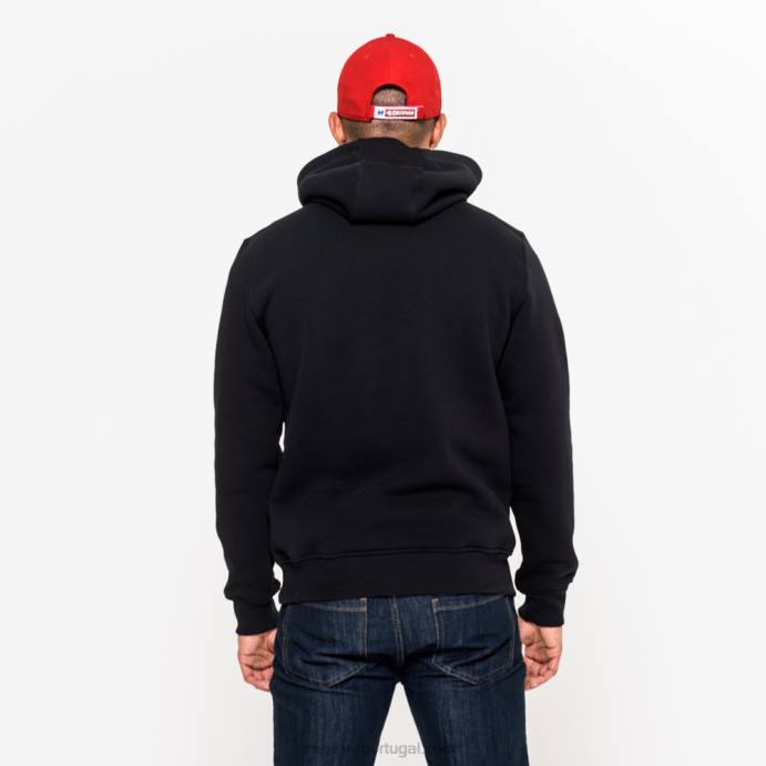 FFTN2726 New Era San Francisco 49ers moletom preto com logo da equipe