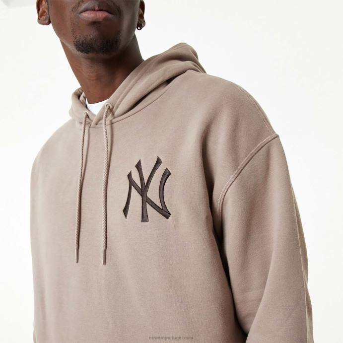 FFTN2729 New Era new york yankees mlb moletom cinza com logo bordado
