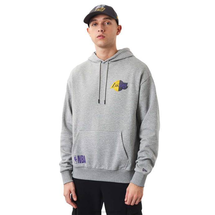 FFTN2731 New Era la lakers moletom cinza com logo do time da nba
