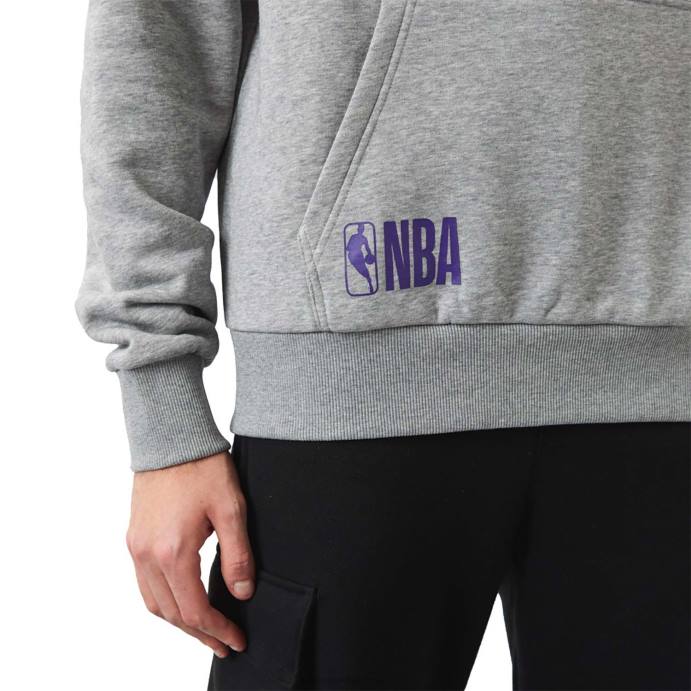 FFTN2731 New Era la lakers moletom cinza com logo do time da nba