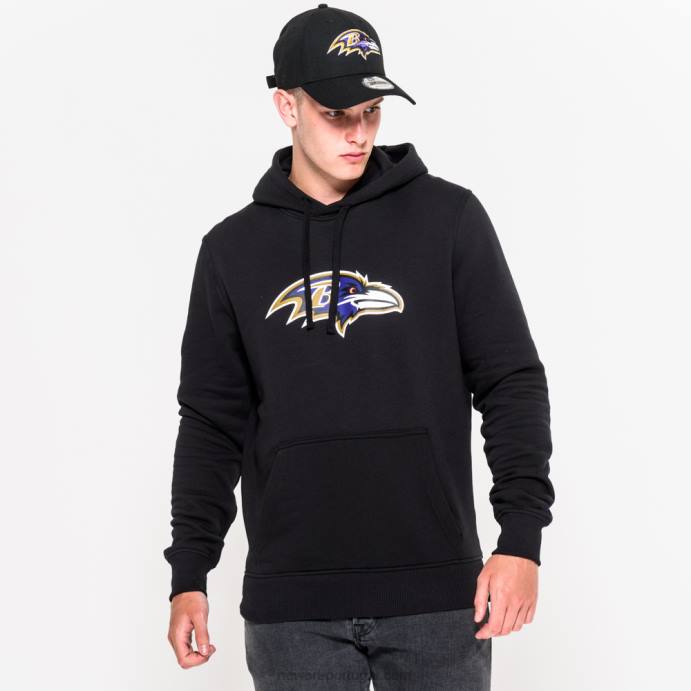 FFTN2733 New Era baltimore Ravens moletom preto com logo da equipe