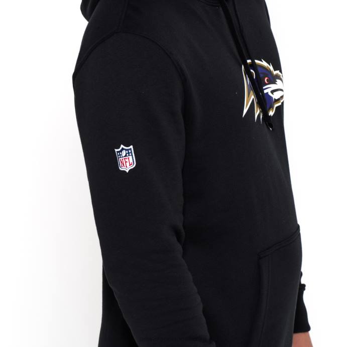 FFTN2733 New Era baltimore Ravens moletom preto com logo da equipe
