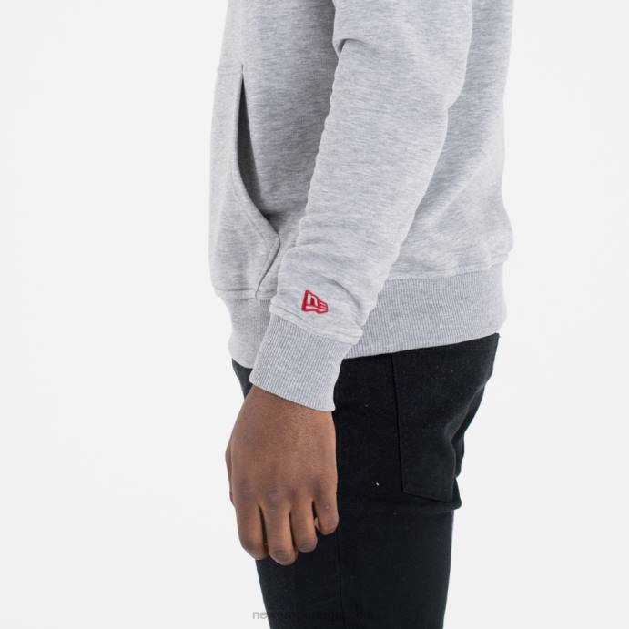 FFTN2735 New Era houston rockets moletom cinza com logo da equipe