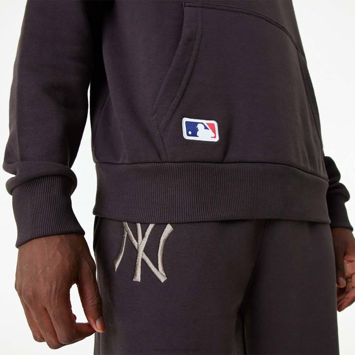 FFTN2737 New Era new york yankees mlb moletom com logo bordado em madeira queimada