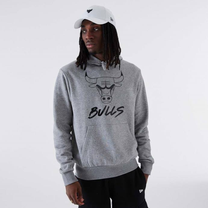 FFTN2738 New Era Chicago Bulls nba moletom cinza metálico