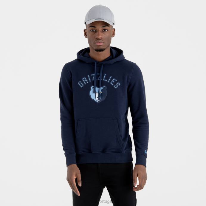 FFTN2743 New Era Memphis Grizzlies Moletom Marinho com logo da equipe