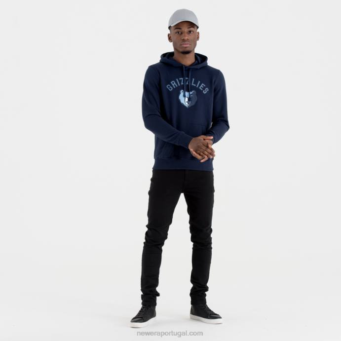 FFTN2743 New Era Memphis Grizzlies Moletom Marinho com logo da equipe