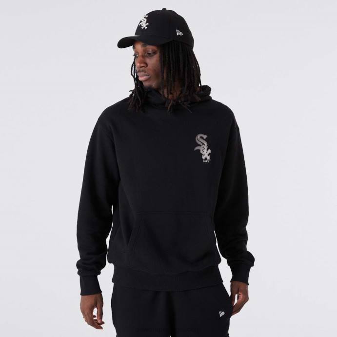 FFTN2746 New Era chicago white sox mlb moletom preto metalizado